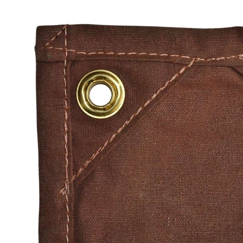 10x10 18oz Heavy Duty Canvas Tarp with Grommets Brown Water mold